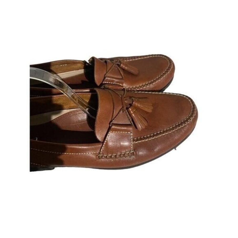 SAKS Fifth Avenue Men's Loafer Suede Leather Tassel Brown Size 10 - Picture 6 of 13
